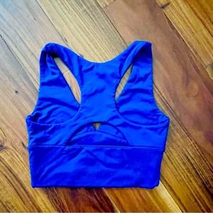 Blue sports bra size small